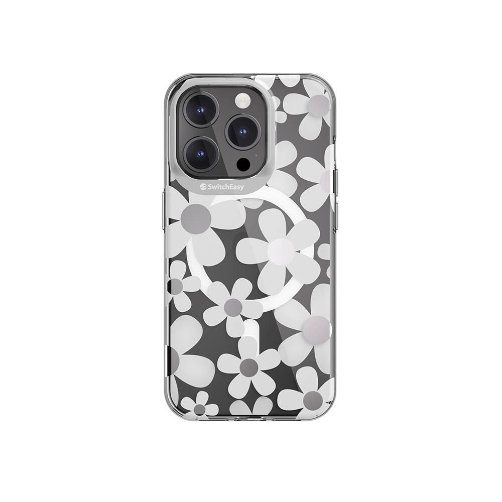 iPhone 15 Pro Kılıf Magsafe Şarj Özellikli Çift IMD Baskılı Lisanslı Switcheasy Artist-M Fleur Kılıf
