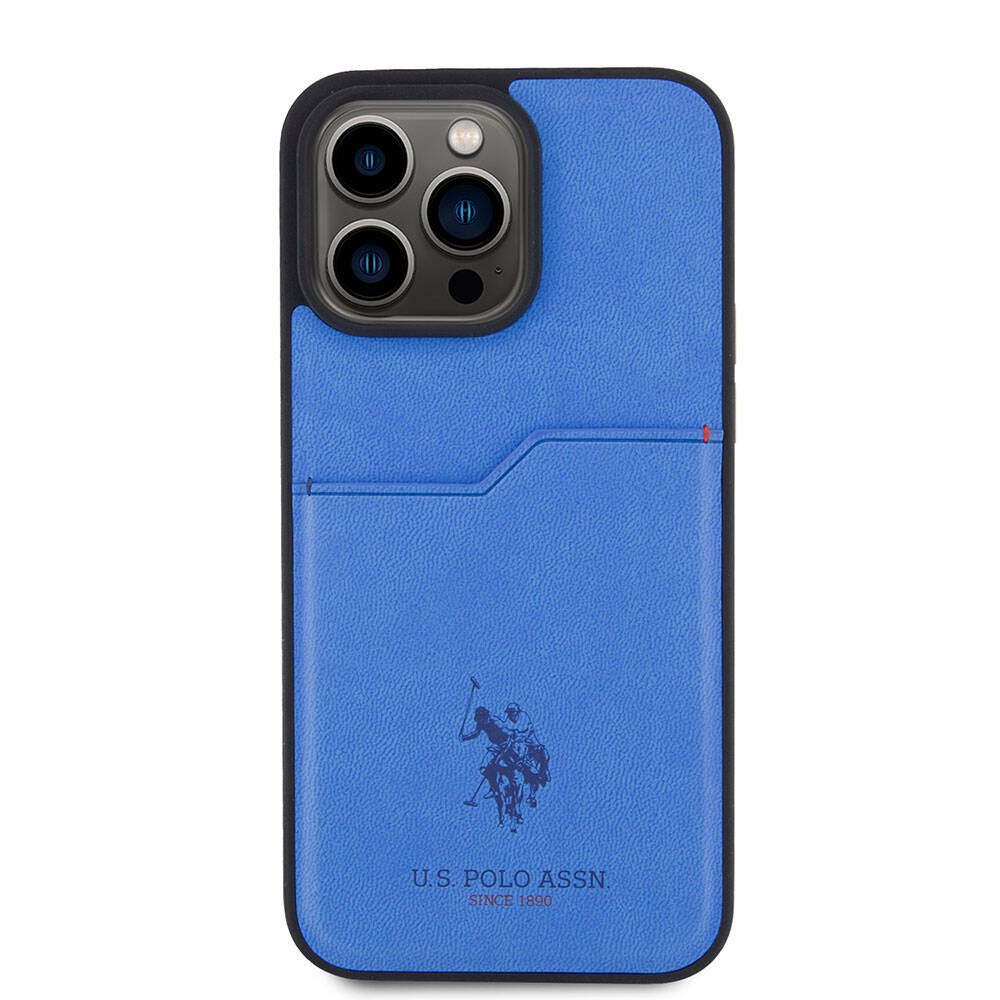 iPhone 15 Pro Max Kılıf U.S. Polo Assn. Orjinal Lisanslı Baskı Logolu PU Kartlıklı Kılıf