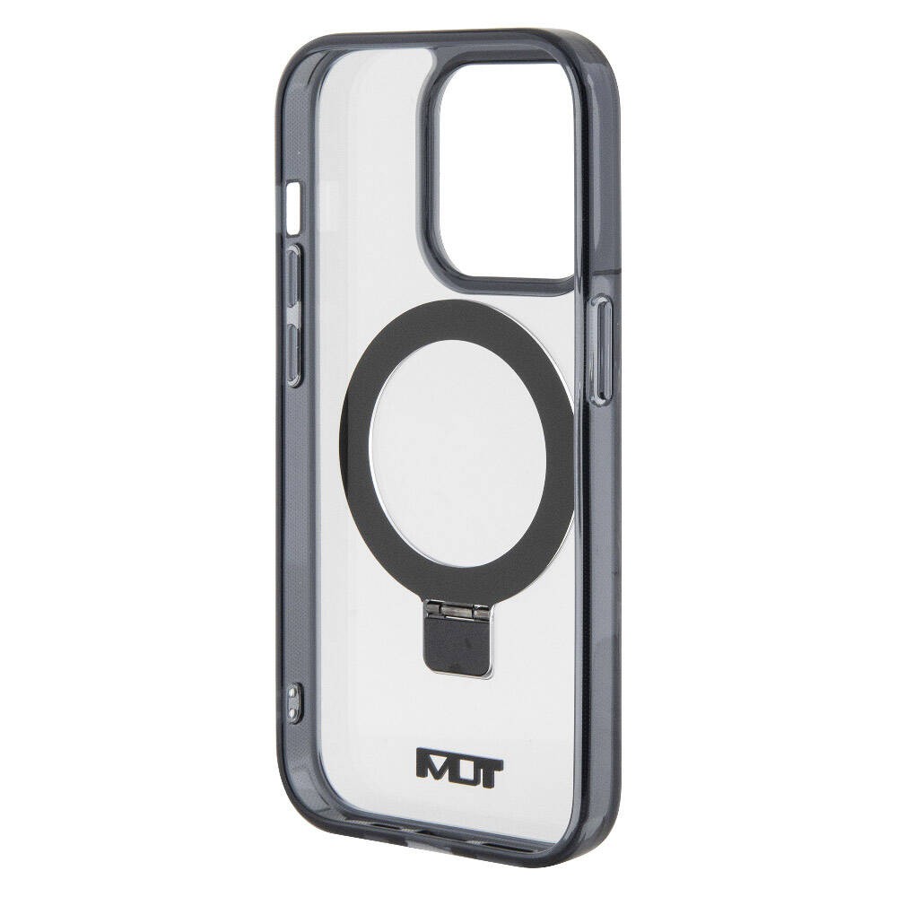 iPhone 15 Pro Max Kılıf TUMI Orjinal Lisanslı Magsafe Şarj Özellikli Metal Logolu Ring Standlı Silikon Kılıf
