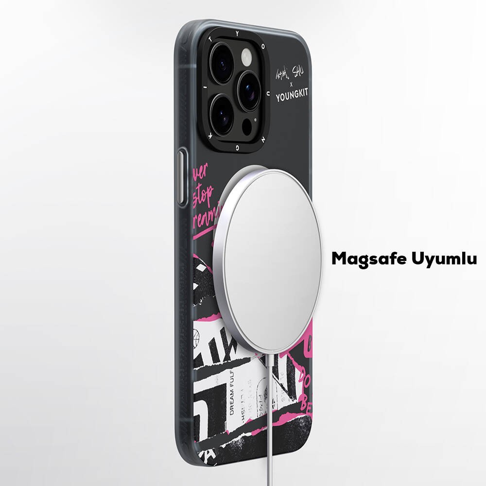 iPhone 15 Pro Max Kılıf Magsafe Şarj Özellikli Shu Tasarımlı Youngkit Dreamland Serisi Kılıf