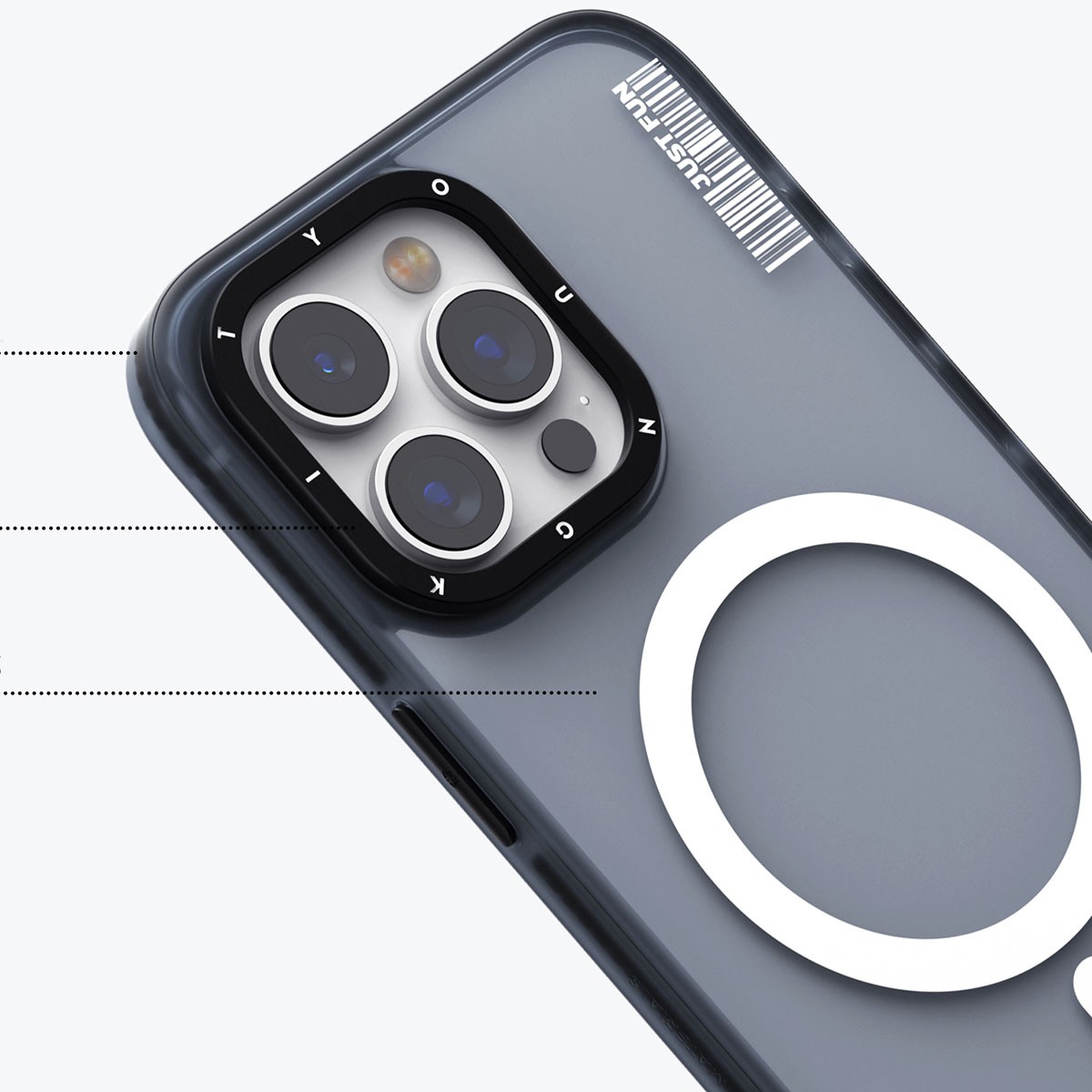 iPhone 15 Kılıf Magsafe Şarj Özellikli Youngkit Colored Sand Serisi Kılıf