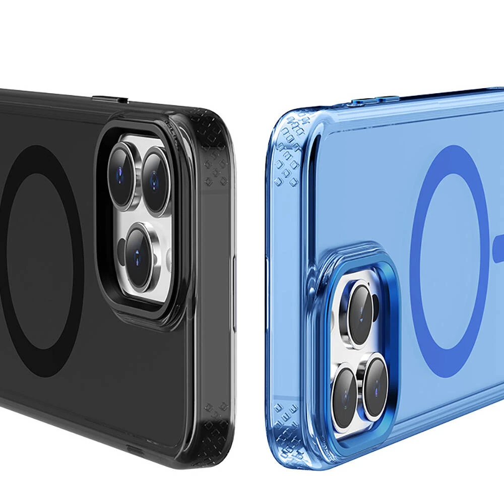 iPhone 15 Pro Kılıf Magsafe Şarj Özellikli Saydam Arka Yüzey Recci Crystal Color Serisi Kılıf