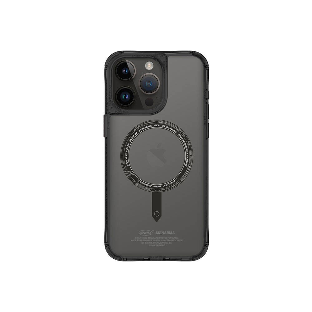 iPhone 15 Pro Kılıf SkinArma Şeffaf Magsafe Şarj Özellikli Kado Kartlıklı Saido Kılıf