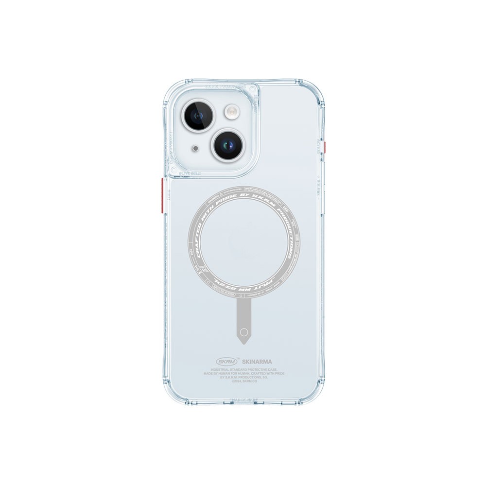 iPhone 15 Kılıf SkinArma Şeffaf Airbag Tasarımlı Magsafe Şarj Özellikli Saido Kılıf