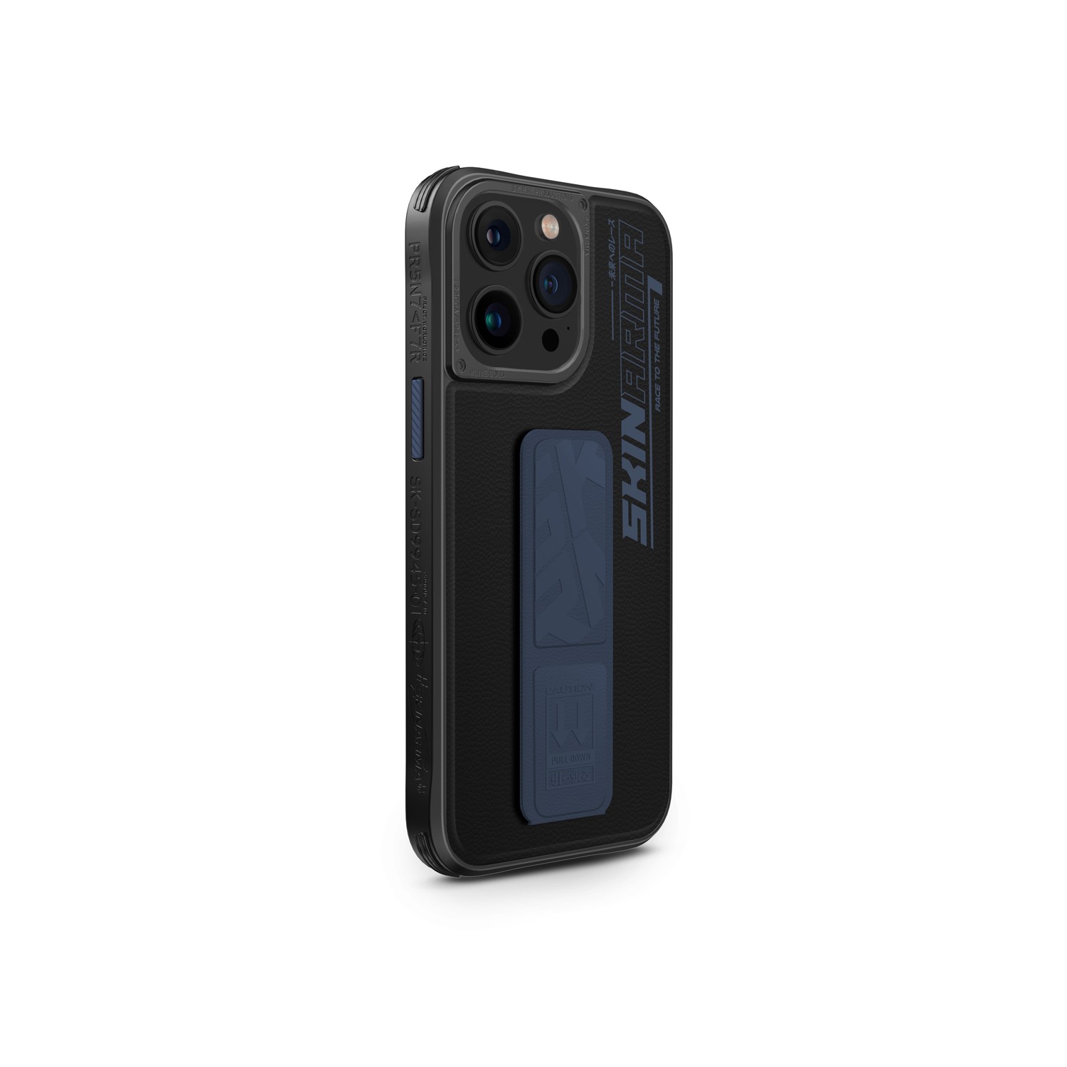 iPhone 15 Pro Kılıf SkinArma Standlı Deri Görünümlü Slate Kılıf