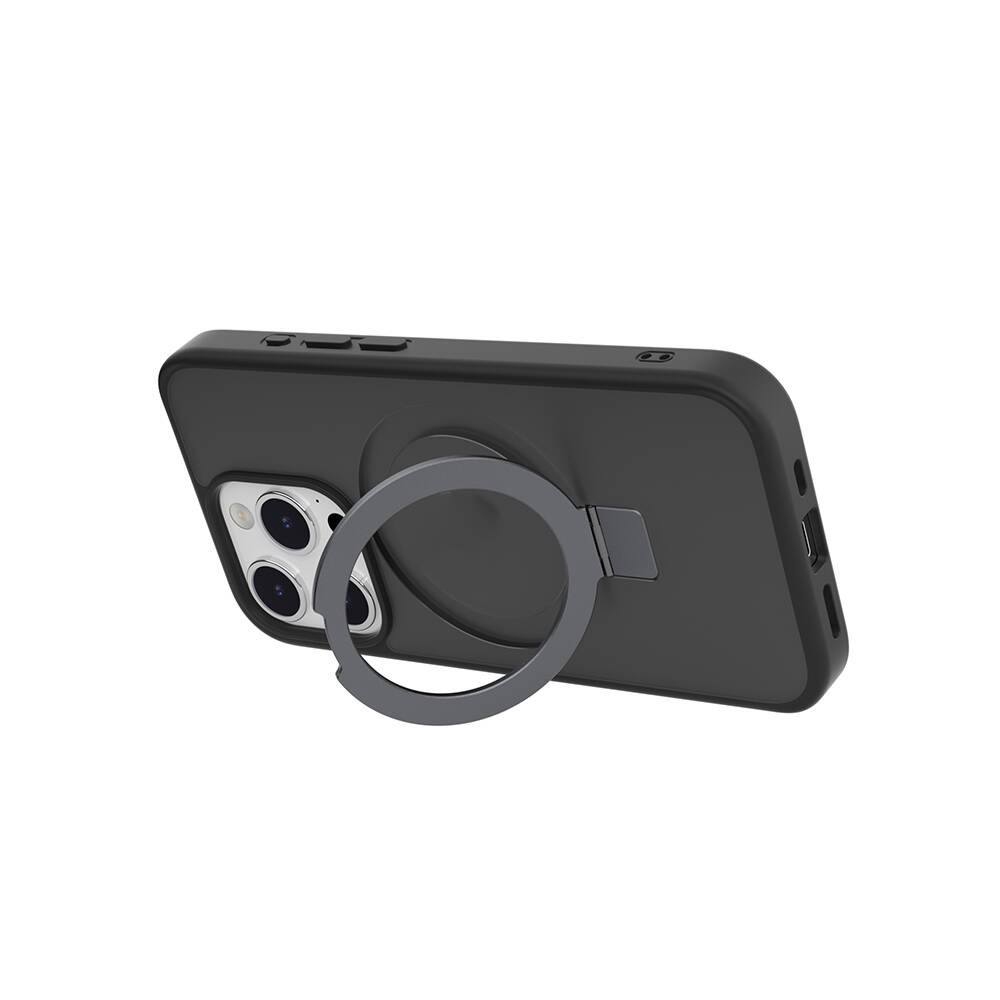 iPhone 15 Pro Kılıf Magsafe Şarj Özellikli Yüzük Standlı Lisanslı Switcheasy Magstand-M Kılıf