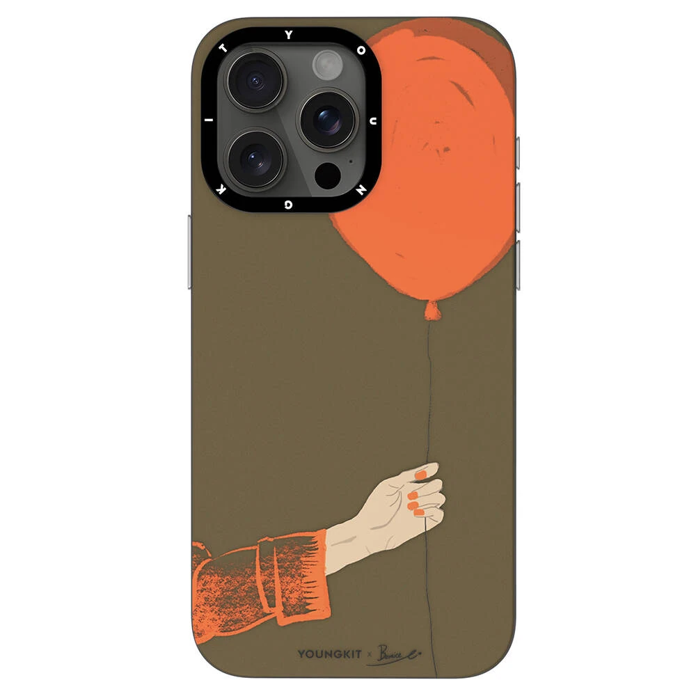 iPhone 15 Pro Max Kılıf Magsafe Şarj Özellikli Youngkit Orange Serisi Flying Balloon Kılıf