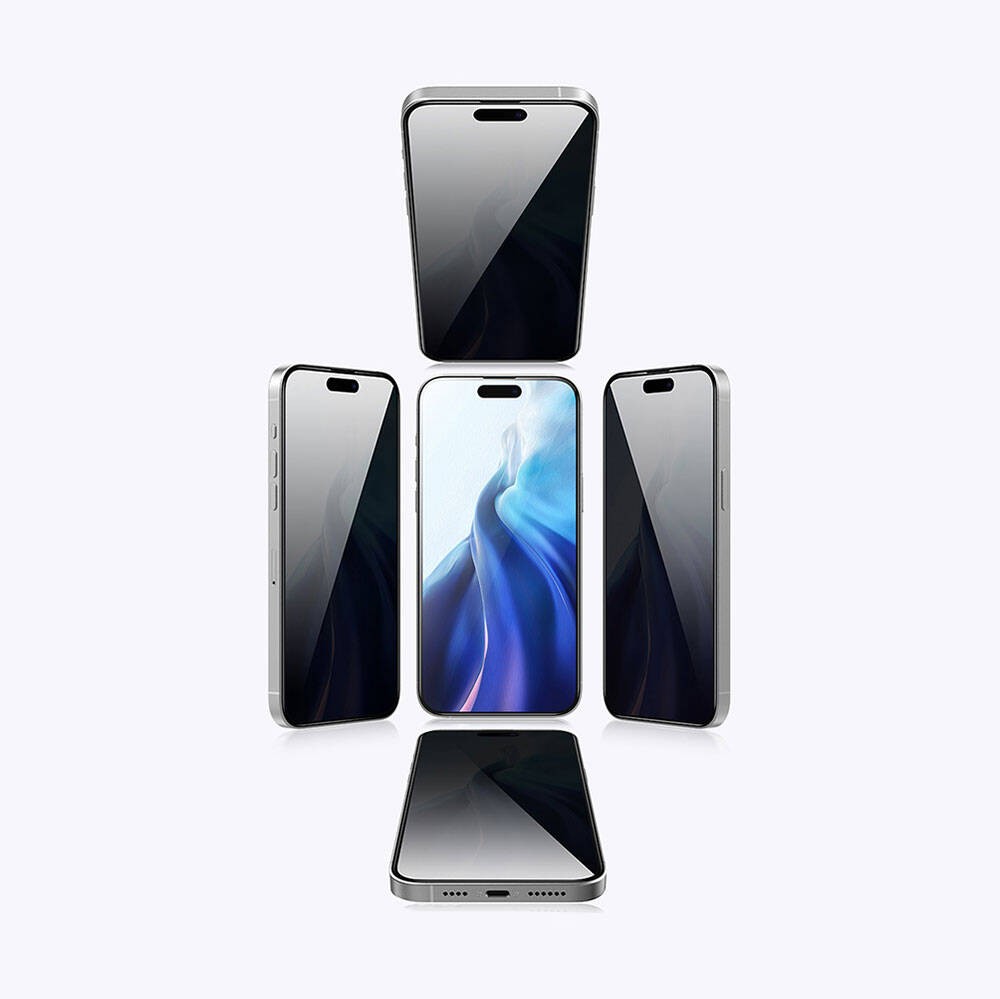iPhone 15 Plus Recci RSP-A07SP 3D Privacy Shield Temperli Cam Ekran Koruyucu