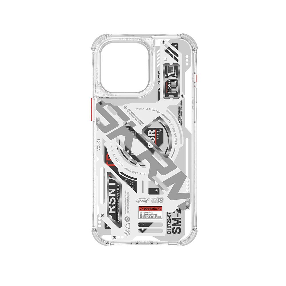 iPhone 15 Pro Max Kılıf Magsafe Şarj Özellikli Katmanlı Makine Temalı SkinArma Ekho Kılıf