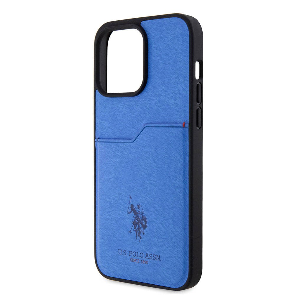 iPhone 15 Pro Max Kılıf U.S. Polo Assn. Orjinal Lisanslı Baskı Logolu PU Kartlıklı Kılıf