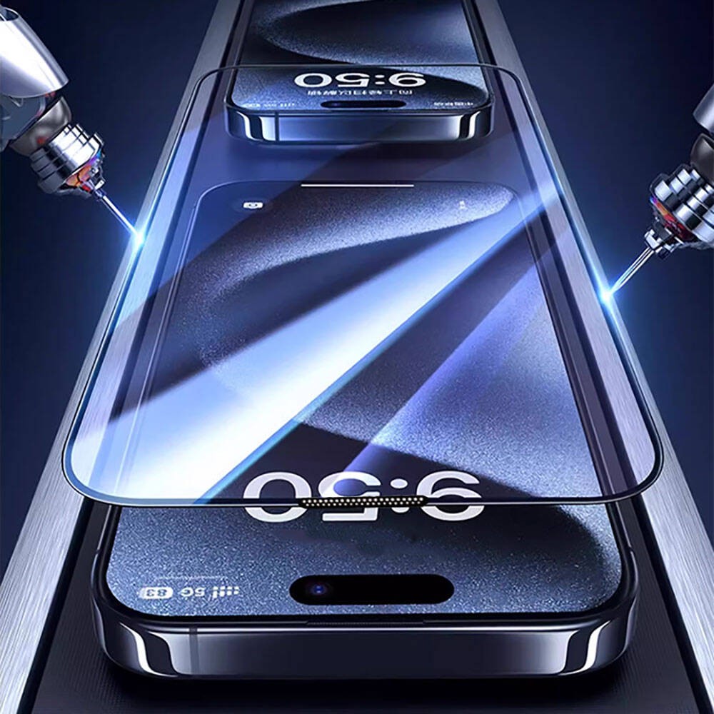 iPhone 14 Pro Max Wiwu GT-008 Polimer Oleofobik Kaplama Şeffaf Pürüzsüz Temperli Cam Ekran Koruyucu 10'lu Paket