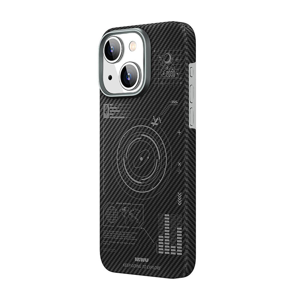 iPhone 15 Plus Kılıf Wiwu KJZ-017 Karbon Fiber 600D Explore Kevlar Kılıf