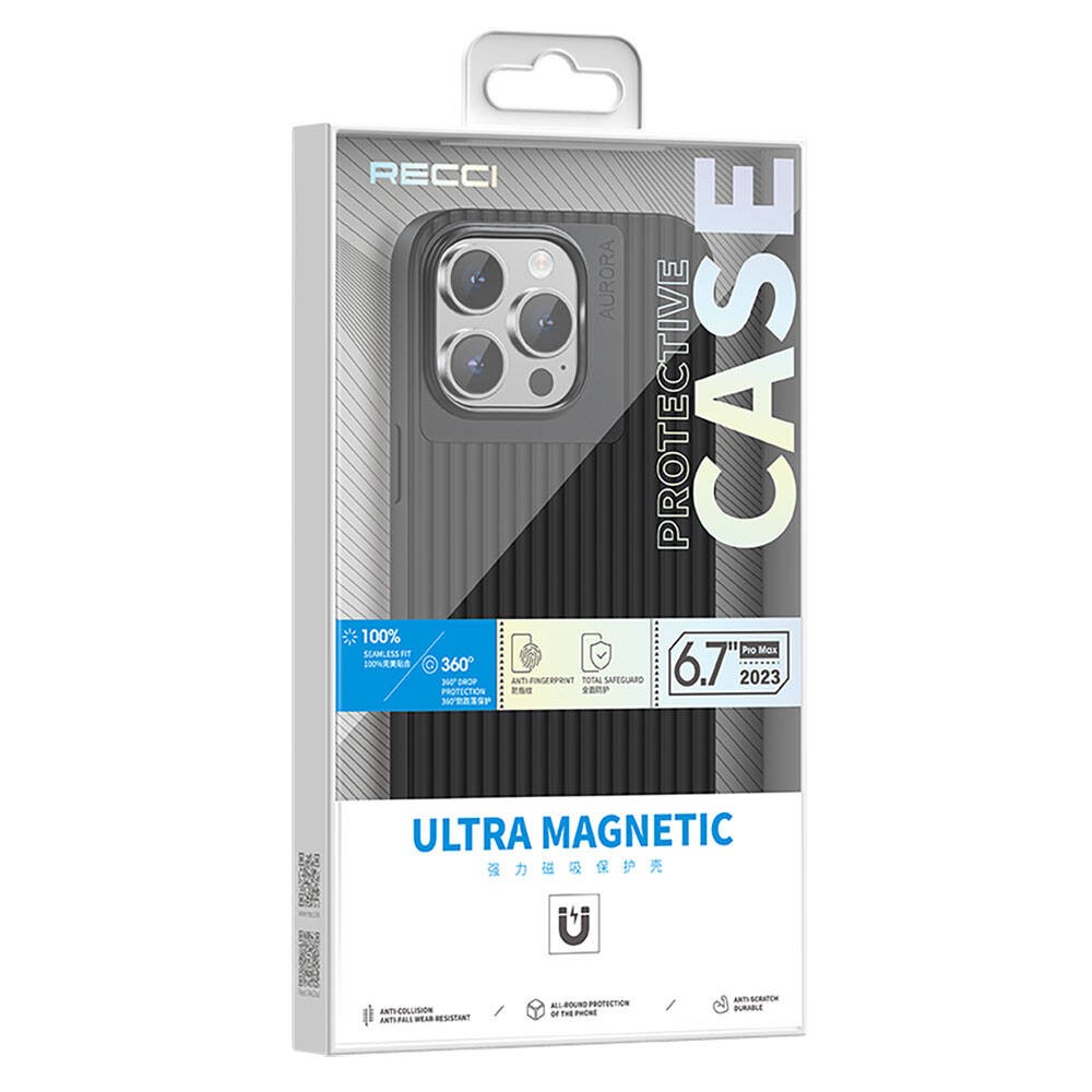 iPhone 15 Plus Kılıf Recci Aurora Serisi Magsafe Şarj Özellikli Kılıf