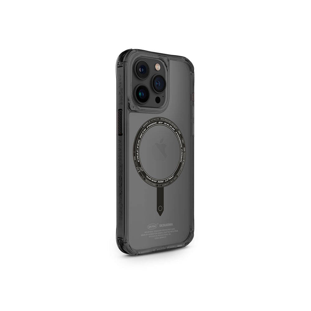 iPhone 15 Pro Kılıf SkinArma Şeffaf Magsafe Şarj Özellikli Kado Kartlıklı Saido Kılıf