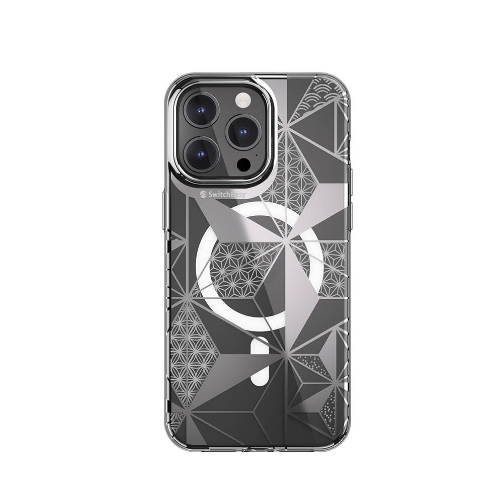 iPhone 15 Pro Max Kılıf Magsafe Şarj Özellikli Çift IMD Baskılı Lisanslı Switcheasy Artist-M Asanoha Kılıf