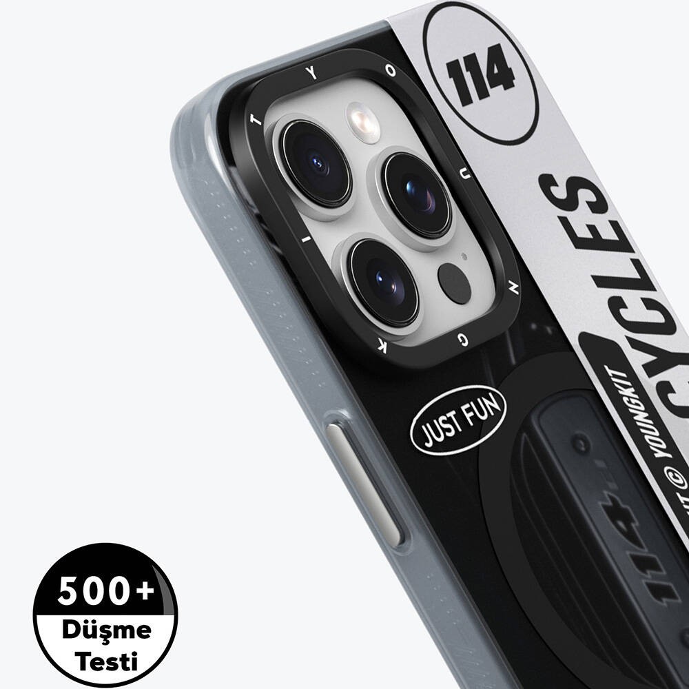 iPhone 15 Pro Max Kılıf Magsafe Şarj Özellikli YoungKit Motorcycle Legend Serisi Kılıf