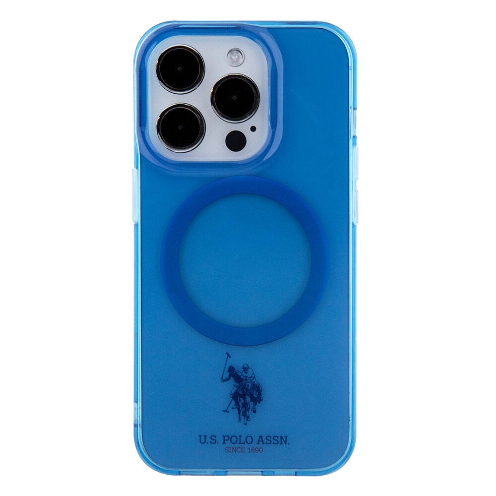 iPhone 15 Pro Kılıf U.S. Polo Assn. Orjinal Lisanslı Magsafe Şarj Özellikli Transparan Tasarım Kılıf