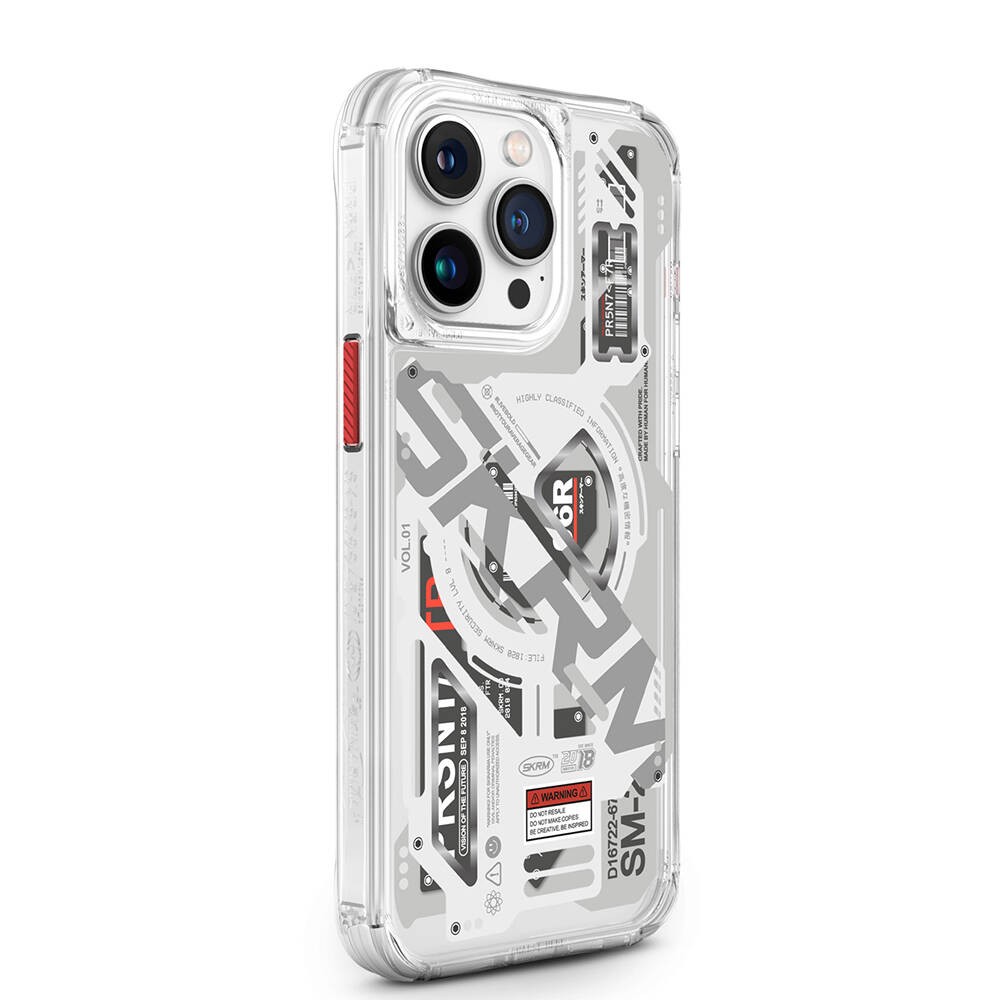 iPhone 15 Pro Max Kılıf Magsafe Şarj Özellikli Katmanlı Makine Temalı SkinArma Ekho Kılıf