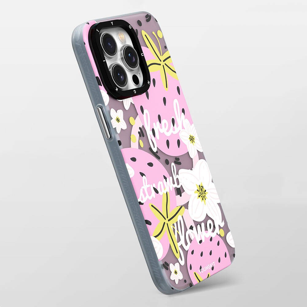 iPhone 15 Kılıf Magsafe Şarj Özellikli Yaz Meyvesi Desenli Youngkit Fruity Flavour Serisi Kılıf