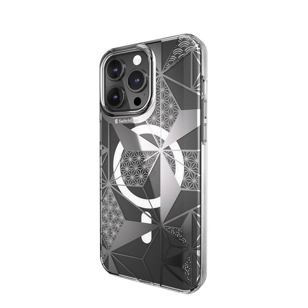 iPhone 15 Pro Max Kılıf Magsafe Şarj Özellikli Çift IMD Baskılı Lisanslı Switcheasy Artist-M Asanoha Kılıf