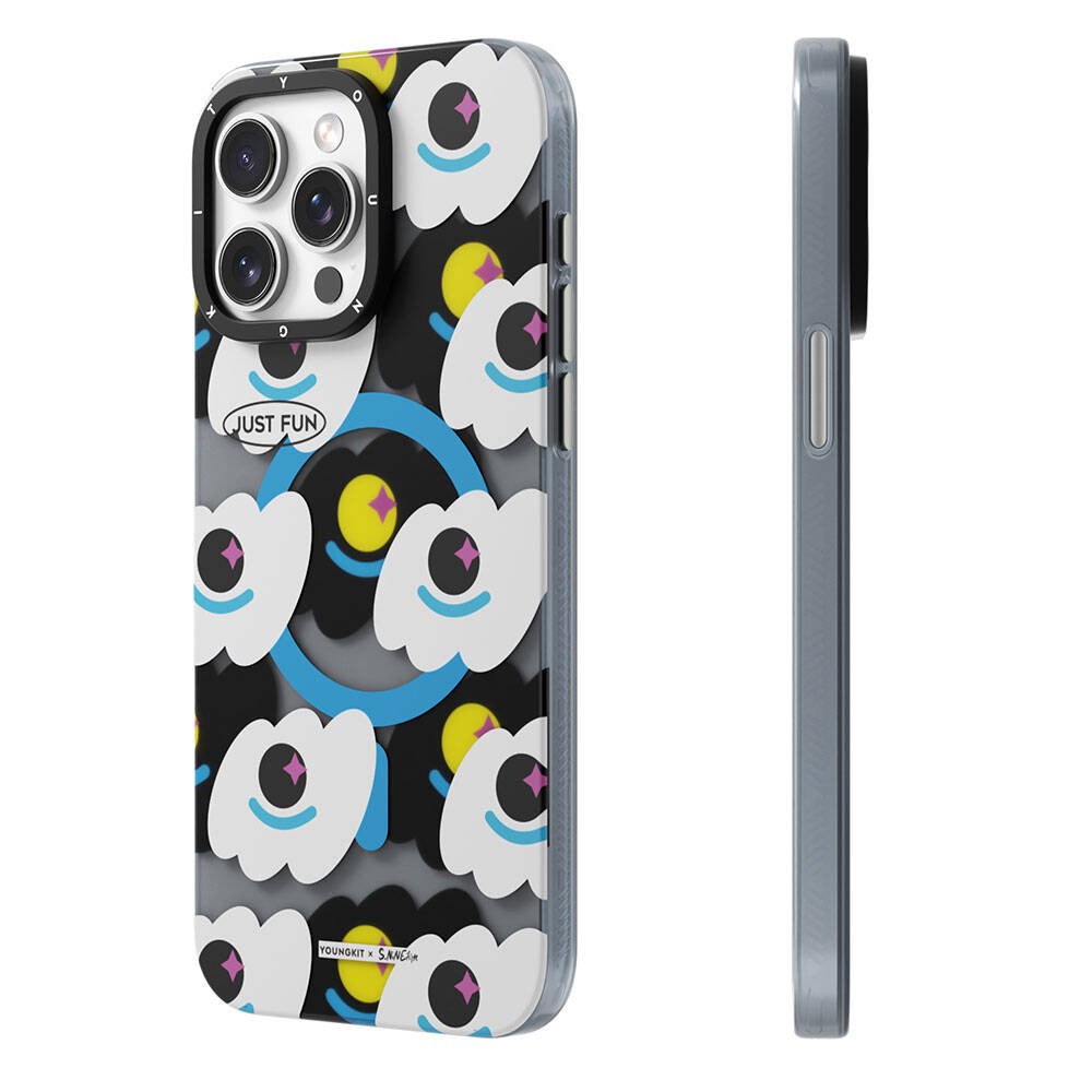 iPhone 15 Pro Kılıf Magsafe Şarj Özellikli Youngkit Happy View Serisi Kılıf