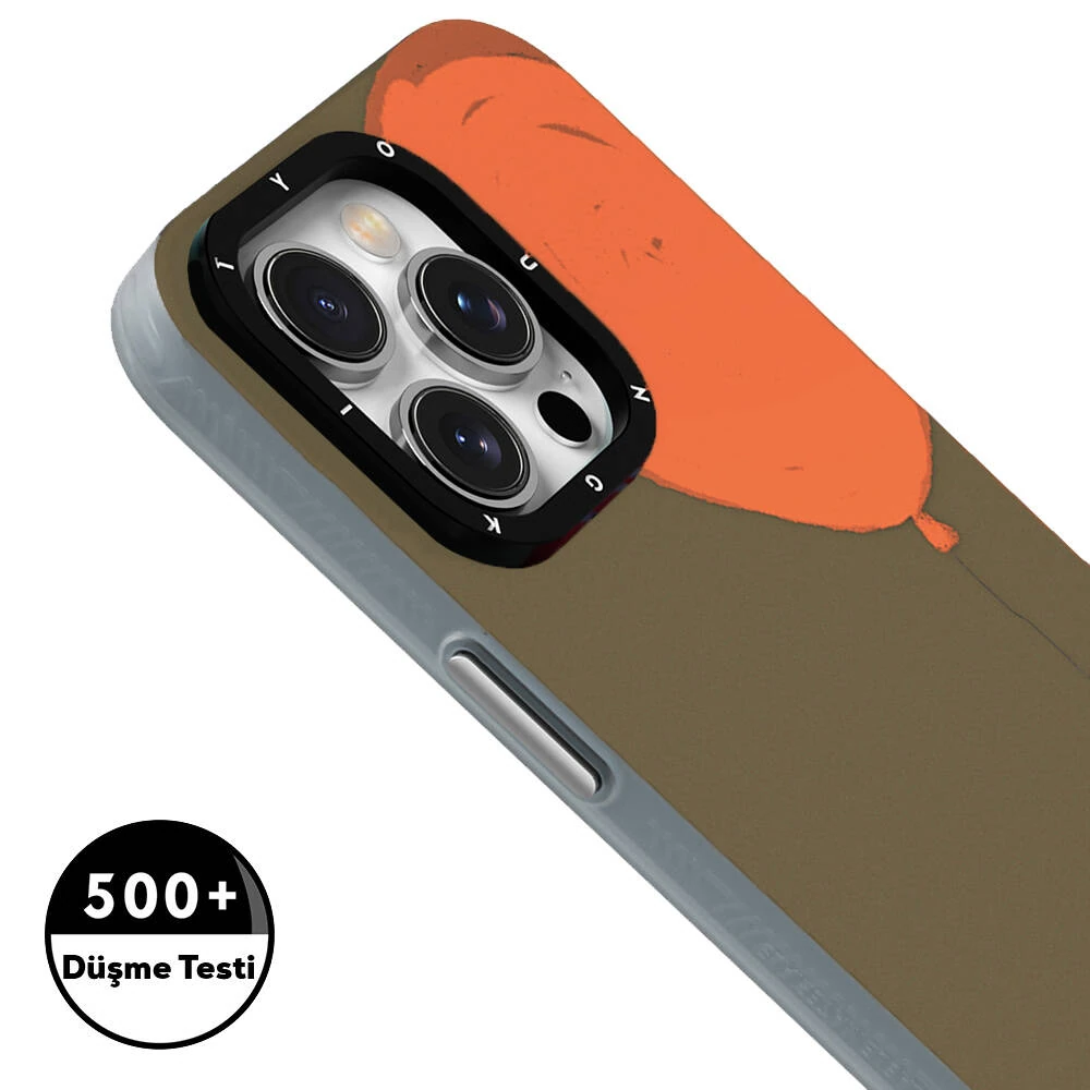 iPhone 15 Pro Max Kılıf Magsafe Şarj Özellikli Youngkit Orange Serisi Flying Balloon Kılıf