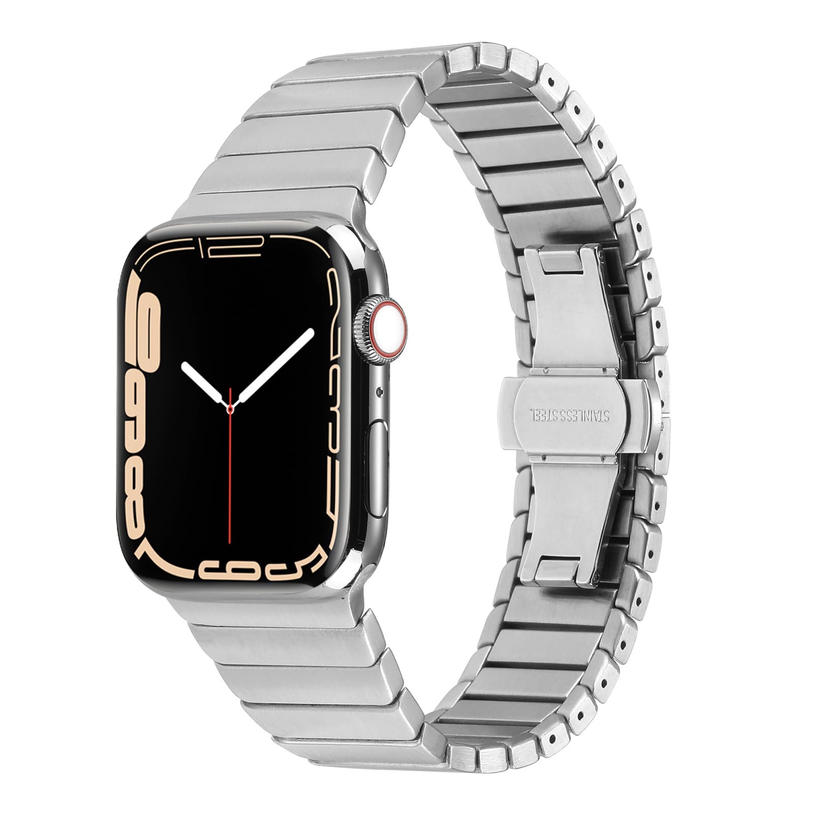 Apple Watch Uyumlu Baklalı Metal Premium Kordon (KRD-79)