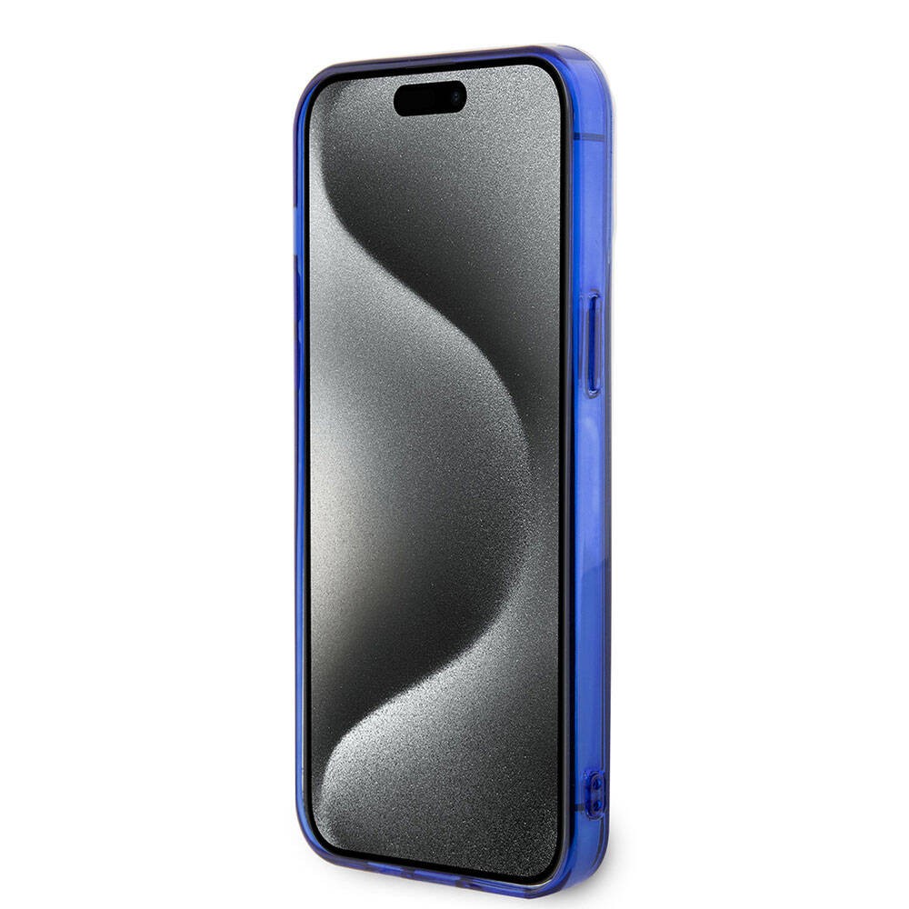 iPhone 15 Pro Max Kılıf Mercedes Benz Orjinal Lisanslı Magsafe Şarj Özellikli Çift Katmanlı Mavi Yıldız Desenli Kılıf