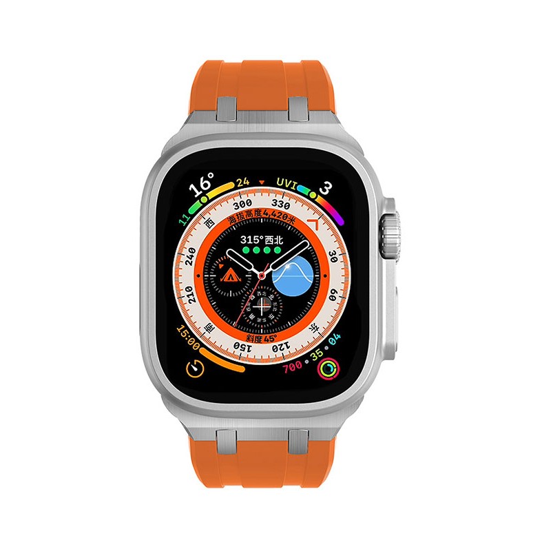 Apple Watch Uyumlu Metal Tokalı Premium Kordon (KRD-89)