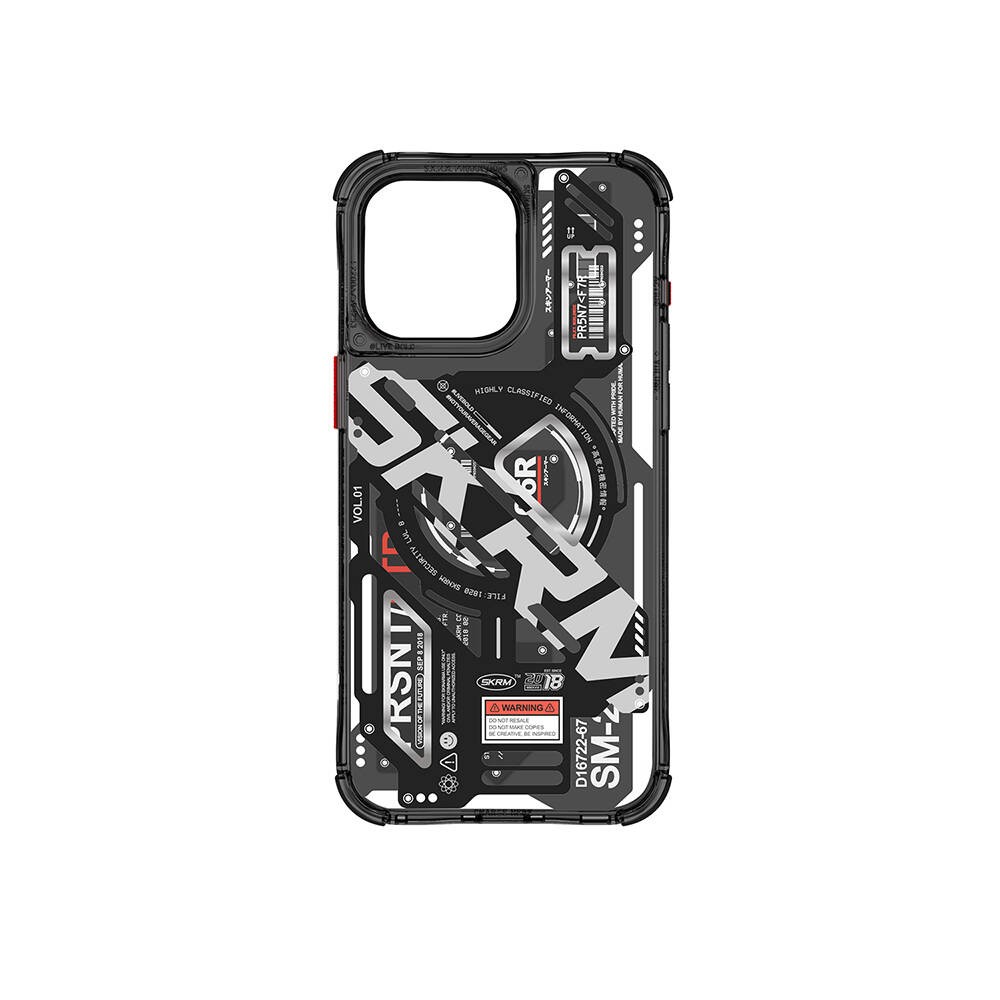 iPhone 15 Pro Max Kılıf Magsafe Şarj Özellikli Katmanlı Makine Temalı SkinArma Ekho Kılıf