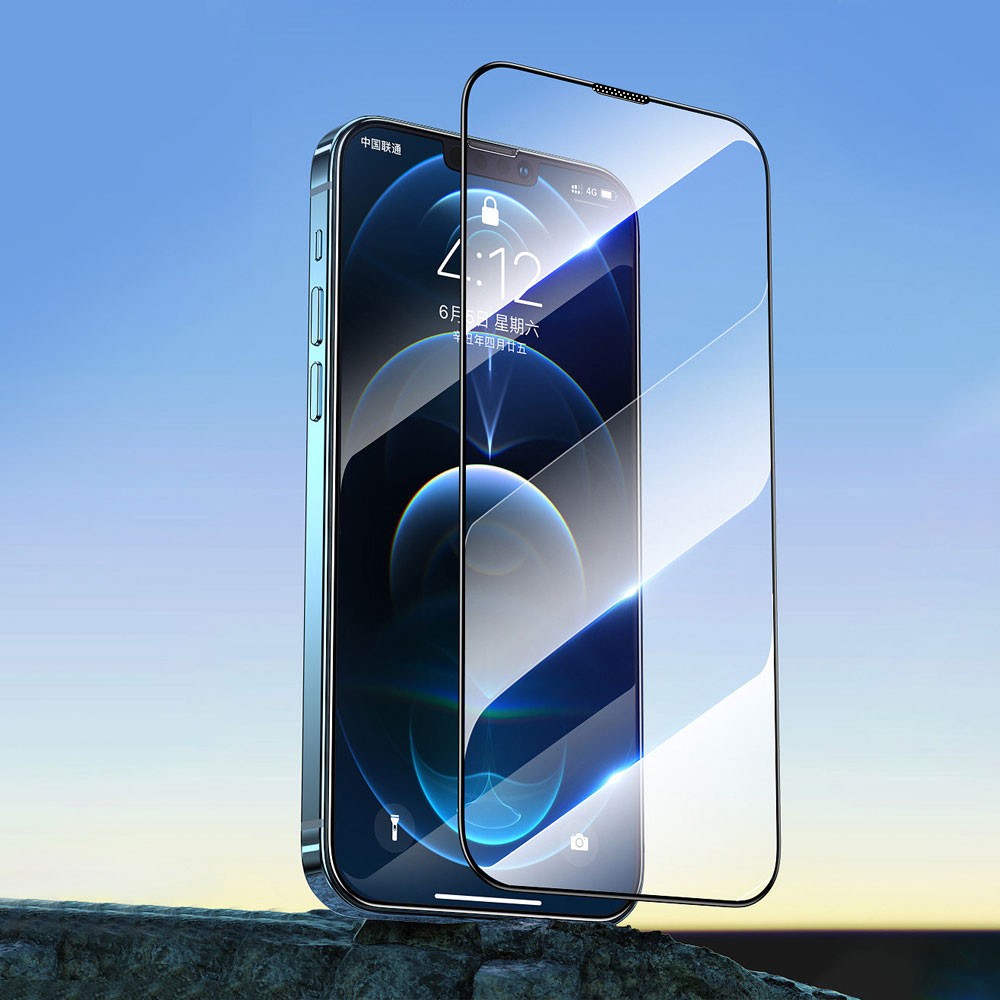 iPhone 14 Pro Wiwu CZ-003 Mavi Işık Teknolojili Hidrofobik ve Oleofobik Parlama Önleyici Cam Ekran Koruyucu