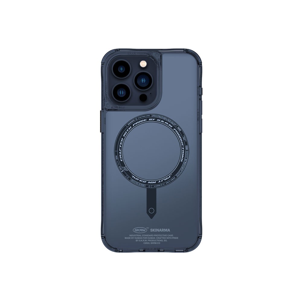 iPhone 15 Pro Kılıf SkinArma Şeffaf Airbag Tasarımlı Magsafe Şarj Özellikli Saido Kılıf