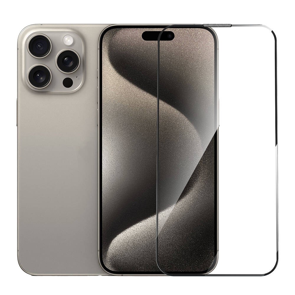 iPhone 14 Pro Wiwu SQ-008 Oleofobik Easy Install Darbeye Karşı Dayanıklı Temperli Cam Ekran Koruyucu + Kolay Uygulama Aparatlı