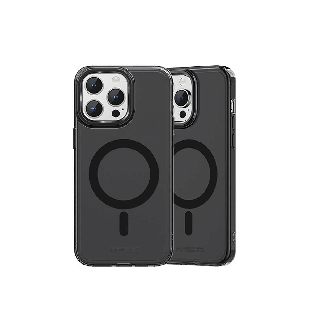 iPhone 15 Pro Kılıf Magsafe Şarj Özellikli Saydam Arka Yüzey Recci Crystal Color Serisi Kılıf