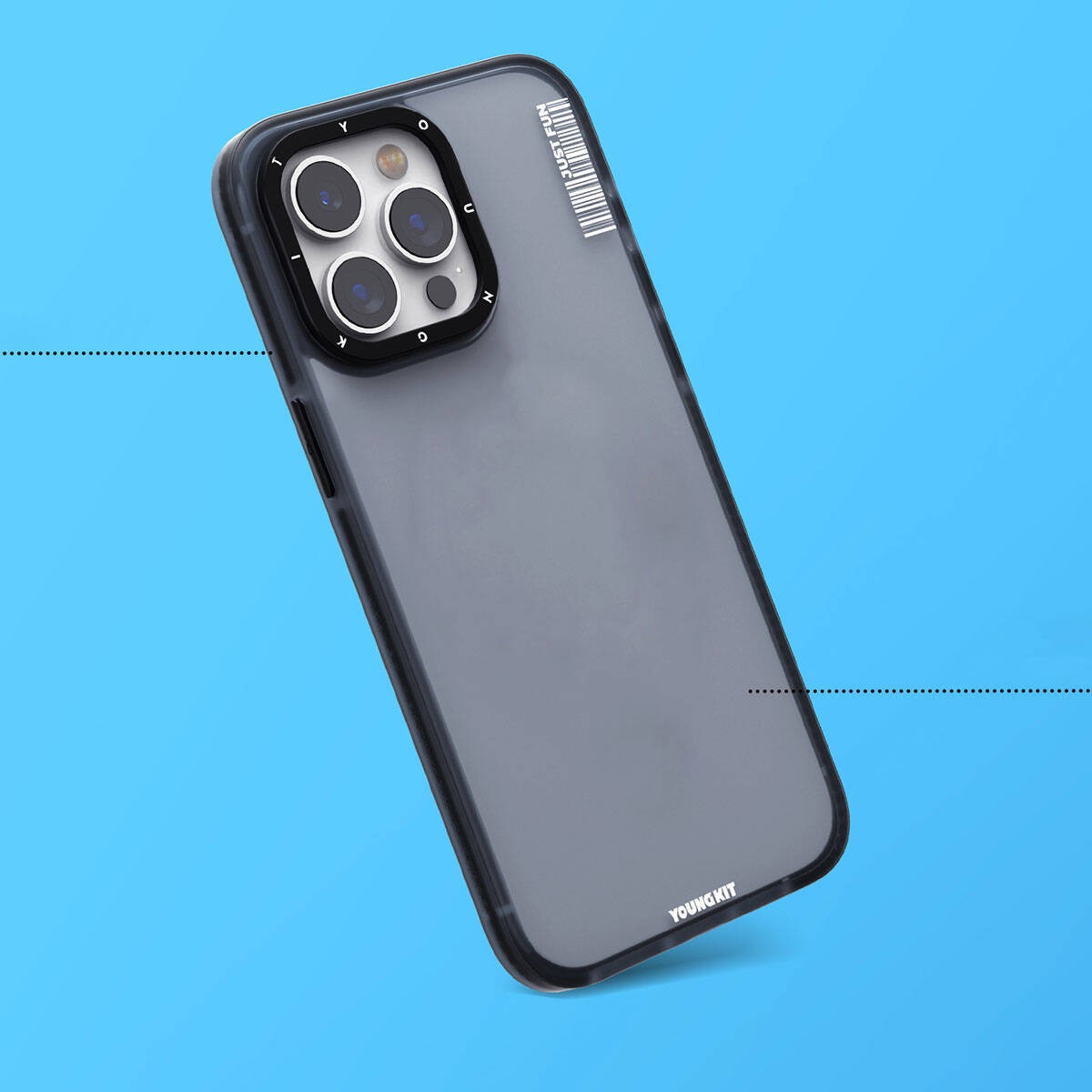 iPhone 15 Kılıf Buzlu Mat Tasarım Youngkit Colored Sand Serisi Kılıf