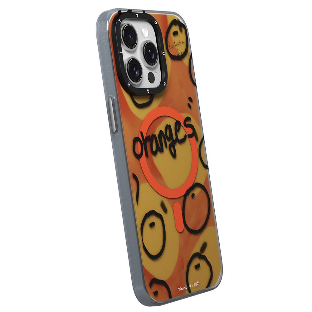 iPhone 15 Pro Kılıf Magsafe Şarj Özellikli Bee Brown Tasarımlı Youngkit Funny Serisi Kılıf
