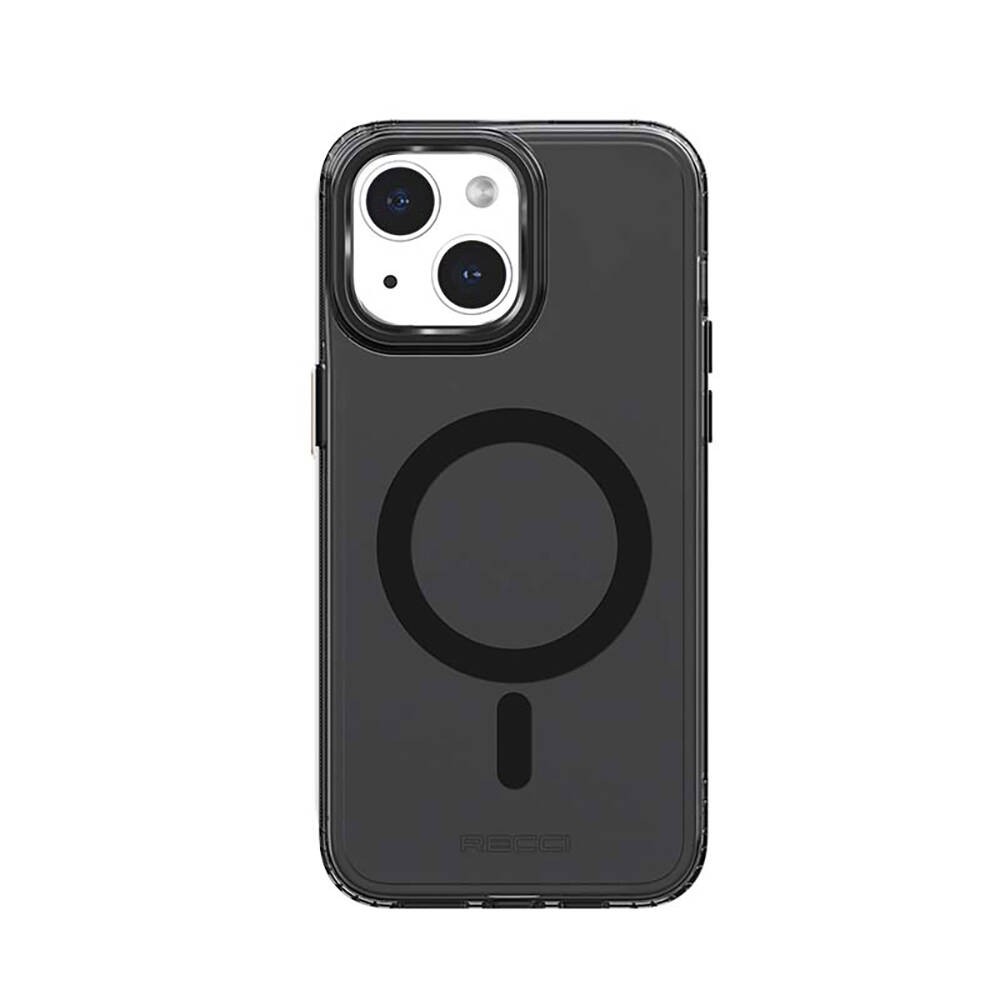 iPhone 15 Plus Kılıf Magsafe Şarj Özellikli Saydam Arka Yüzey Recci Crystal Color Serisi Kılıf