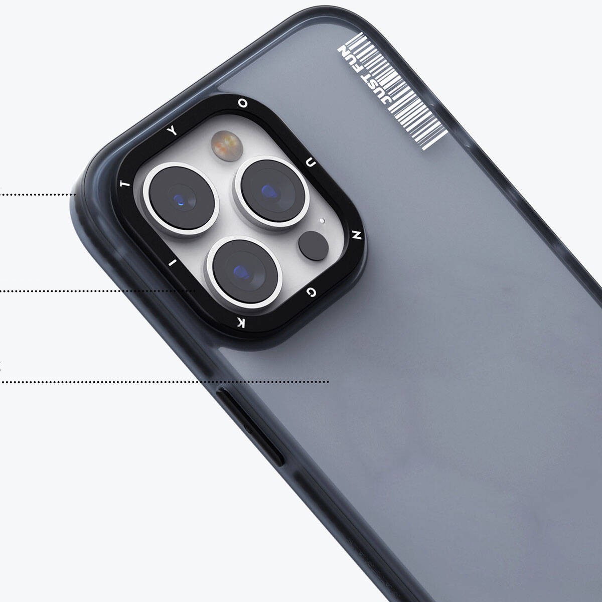 iPhone 15 Kılıf Buzlu Mat Tasarım Youngkit Colored Sand Serisi Kılıf