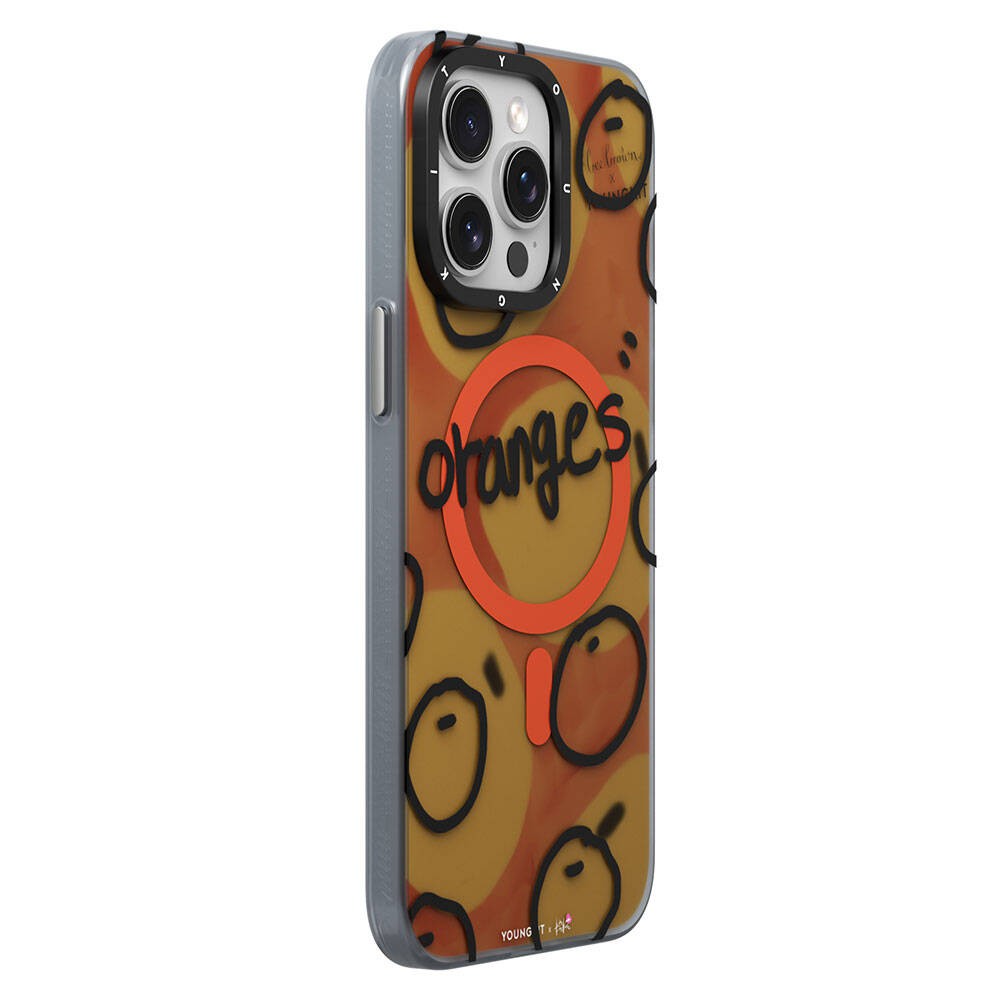 iPhone 15 Pro Kılıf Magsafe Şarj Özellikli Bee Brown Tasarımlı Youngkit Funny Serisi Kılıf