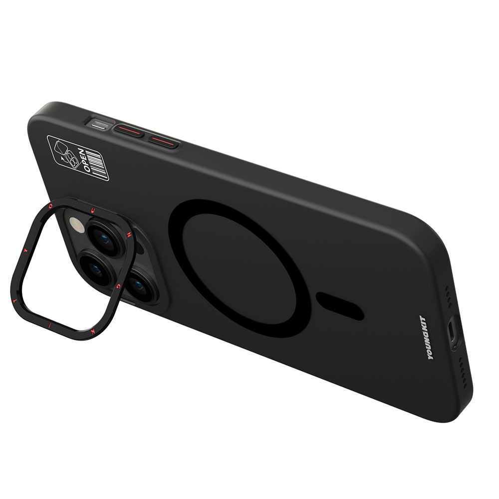 iPhone 15 Kılıf Magsafe Şarj Özellikli Standlı YoungKit Hermit Bracket Serisi Kılıf