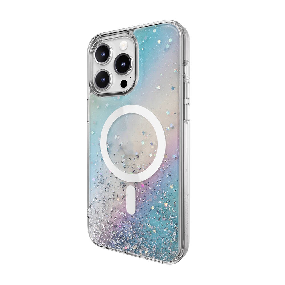 iPhone 15 Pro Max Kılıf Magsafe Şarj Özellikli Parlayan Simli Şeffaf Lisanslı Switcheasy Starfield-M Kılıf