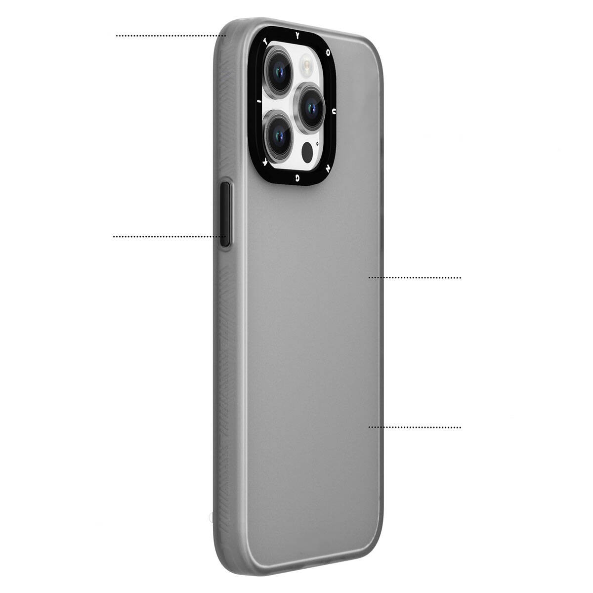 iPhone 15 Kılıf Buzlu Mat Tasarım Youngkit Hidden Sand Serisi Kılıf