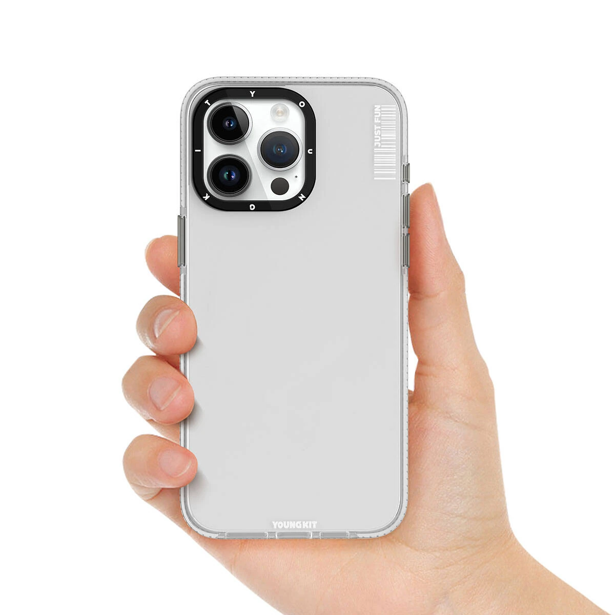 iPhone 15 Pro Max Kılıf Pürüzsüz Düz Arka Yüzey YoungKit Crystal Color Serisi Kılıf