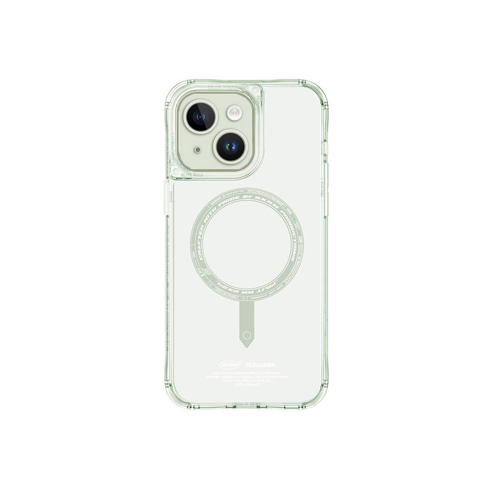 iPhone 15 Kılıf SkinArma Şeffaf Airbag Tasarımlı Magsafe Şarj Özellikli Saido Kılıf