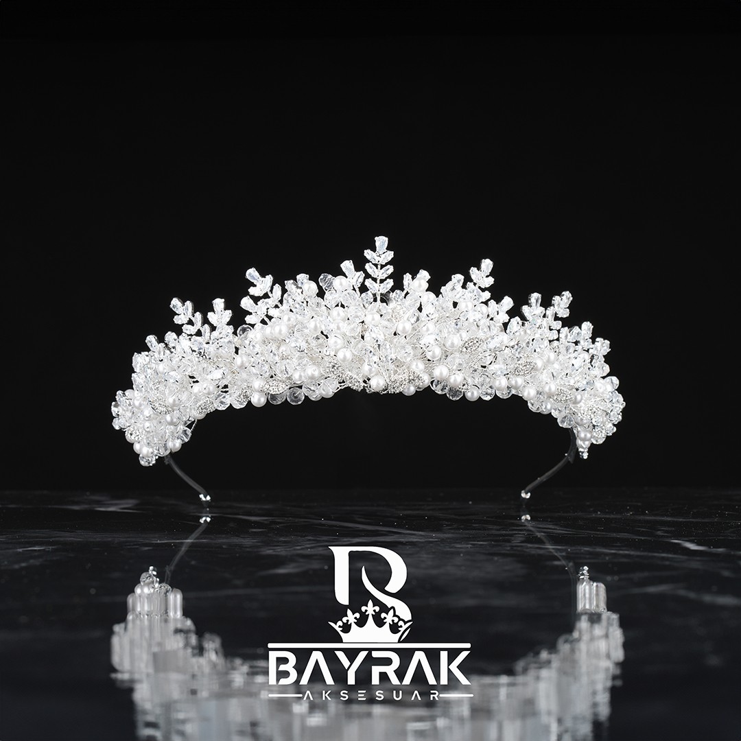 LIA -792- / 3D Zircon Stone Bridal Tiara