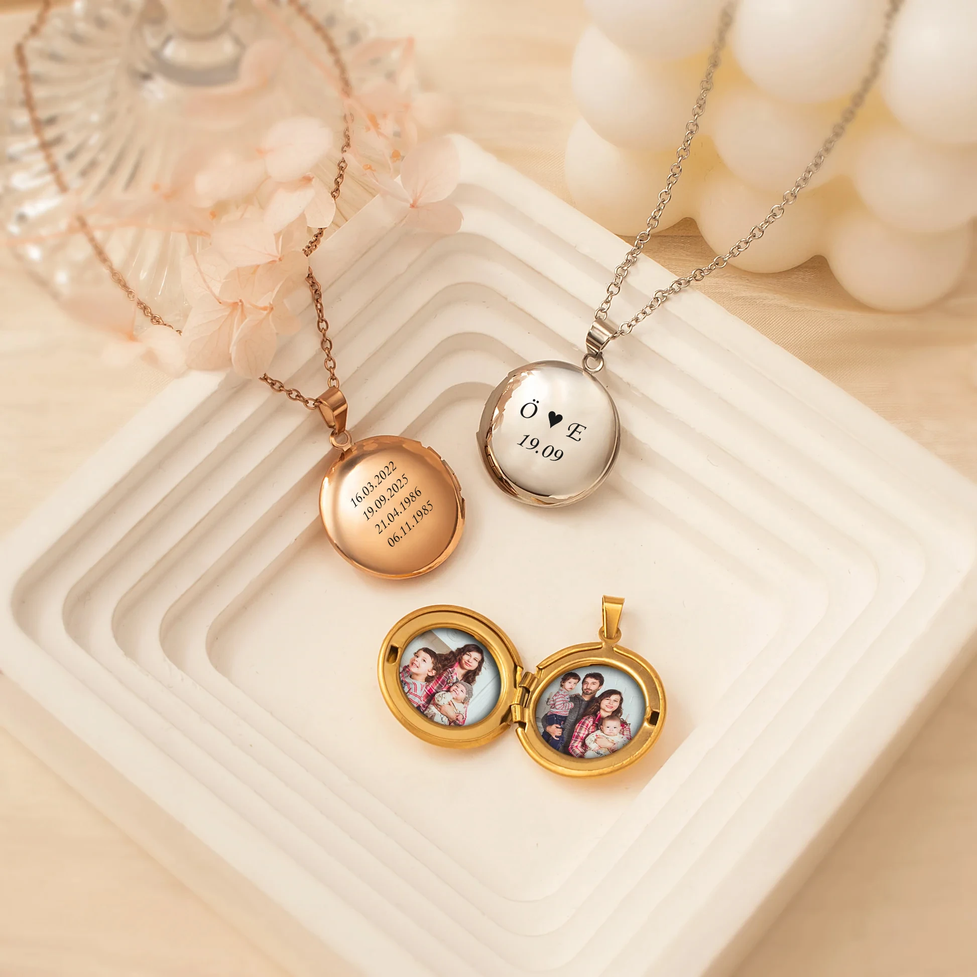 Resimli Kapaklı Anı Kolyesi