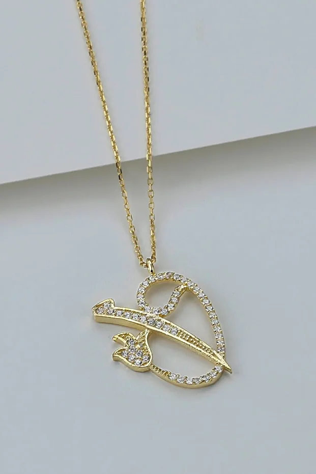 Gümüş Elif Vav Kolye