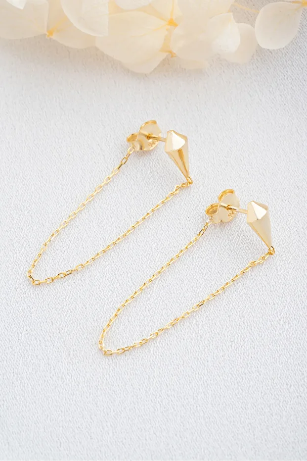 Gümüş Zincir Küpe