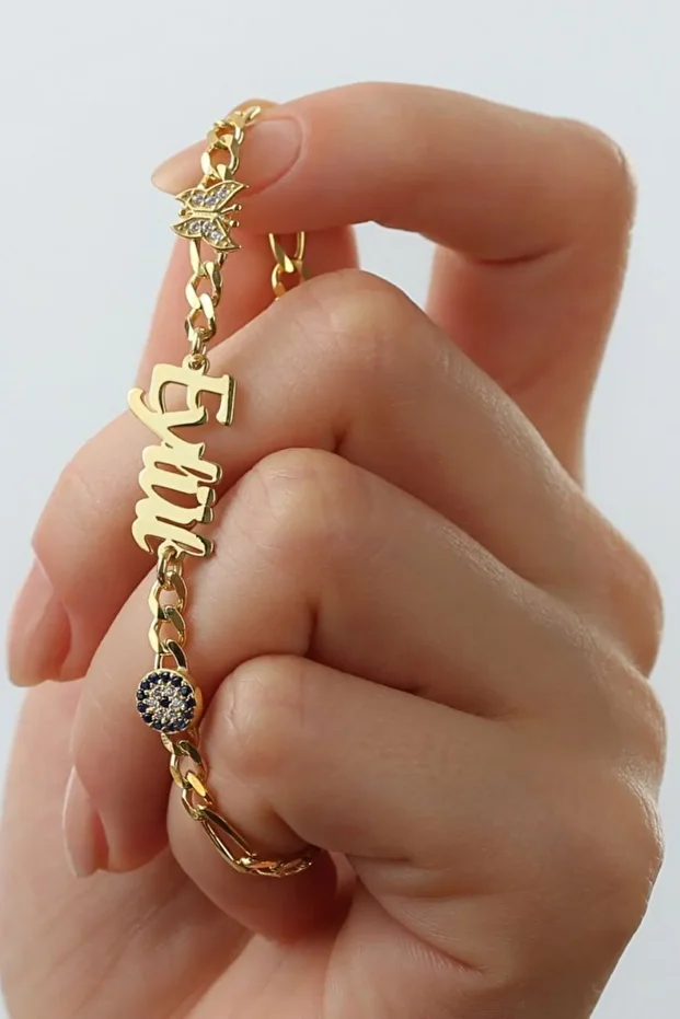 Gümüş Isimli Zincir Bileklik