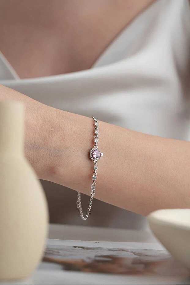 Gümüş Kalp Bileklik